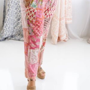 Rahab's Rope - Pink Pant in Cotton Patchwork