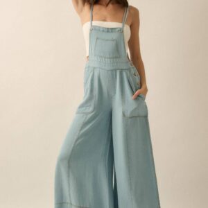 Promesa USA - Denim Wide-Leg Overall Jumpsuit