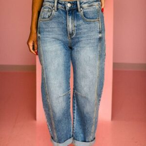 Urban Hyena- Vintage Washed Seam Detail Shift Jeans