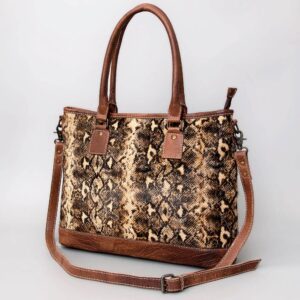 LS Western - Western Hair-On Cowhide Leather Tote Bag